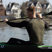 Férfi hosszú ujjú, Tecnostretch™ Performance evezős aláöltözet - Zöld, hátulról 2.